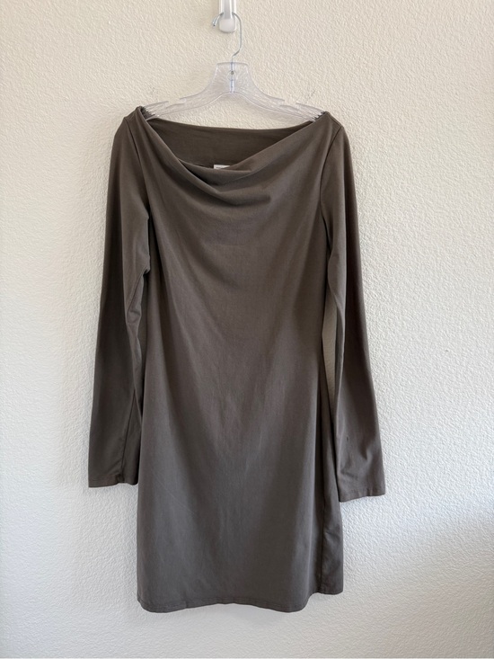 James Perse Dresses & Skirts - James Perse Long Sleeve Cowl Neck Dress in Taupe- Standard Line